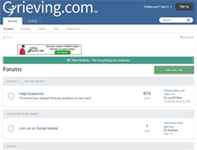 Tablet Screenshot of forums.grieving.com